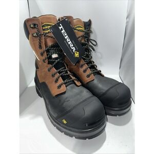 Terra Gantry Composite Toe Waterproof 6" Mens Black Work & Safety Boots Sz10 NWT